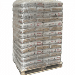 Palle med FORGE træpiller 6 mm – 900 kg i 15 kg sække