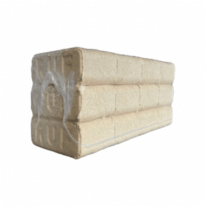 Pakke med RUF træbriketter i plastfolie